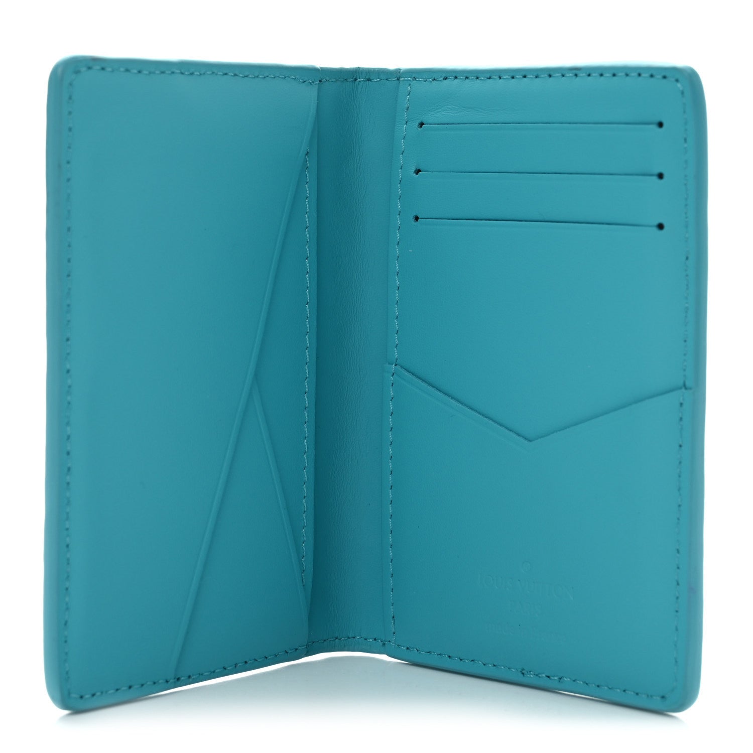 Louis Vuitton Taurillon Monogram Pocket Organizer Turquoise 5 of 8