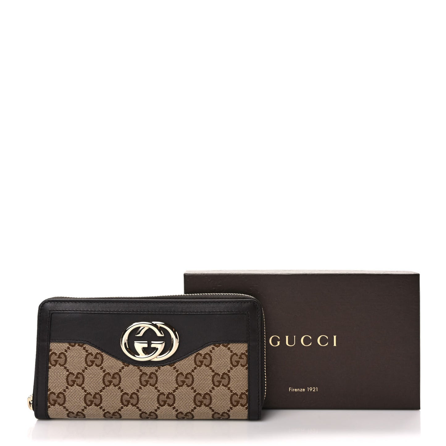 Monogram Margaux Calfskin Sukey Zip Around Wallet Beige Ebony Cocoa