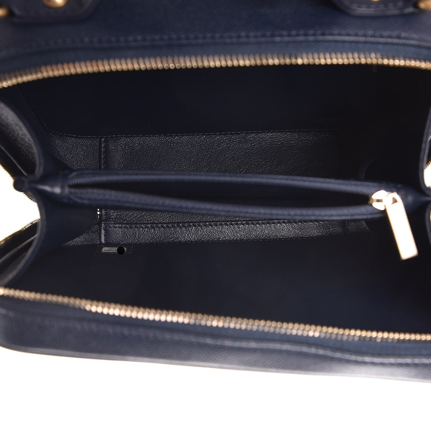 Caviar Quilted Medium CC Filigree Vanity Case Navy