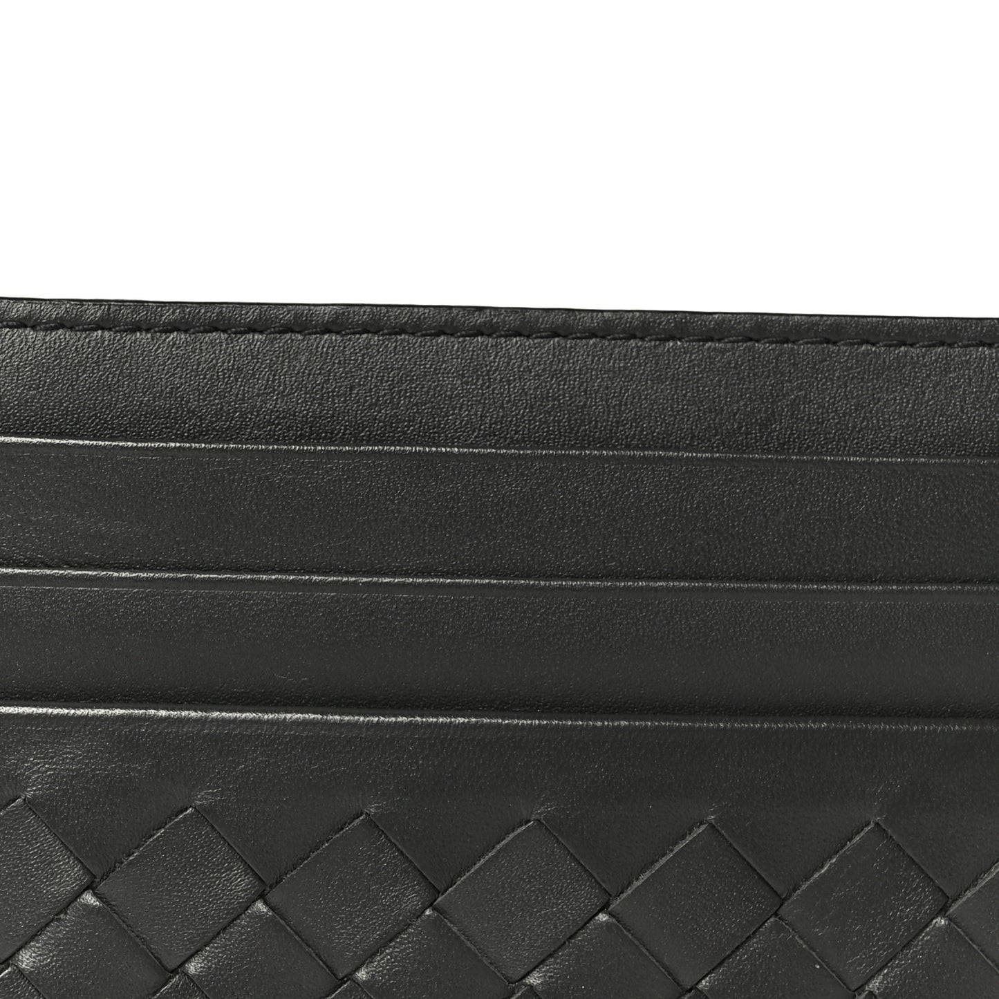 Nappa Intrecciato Card Holder Ardoise