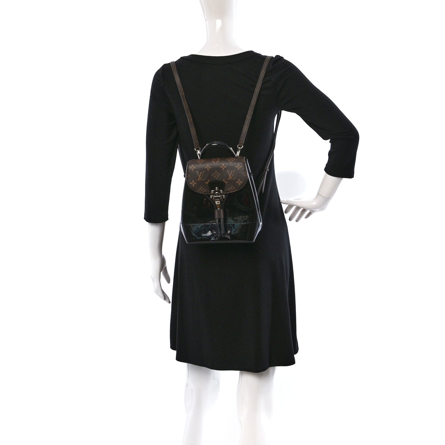 Louis Vuitton Patent Monogram Hot Springs Backpack Black 2 of 8