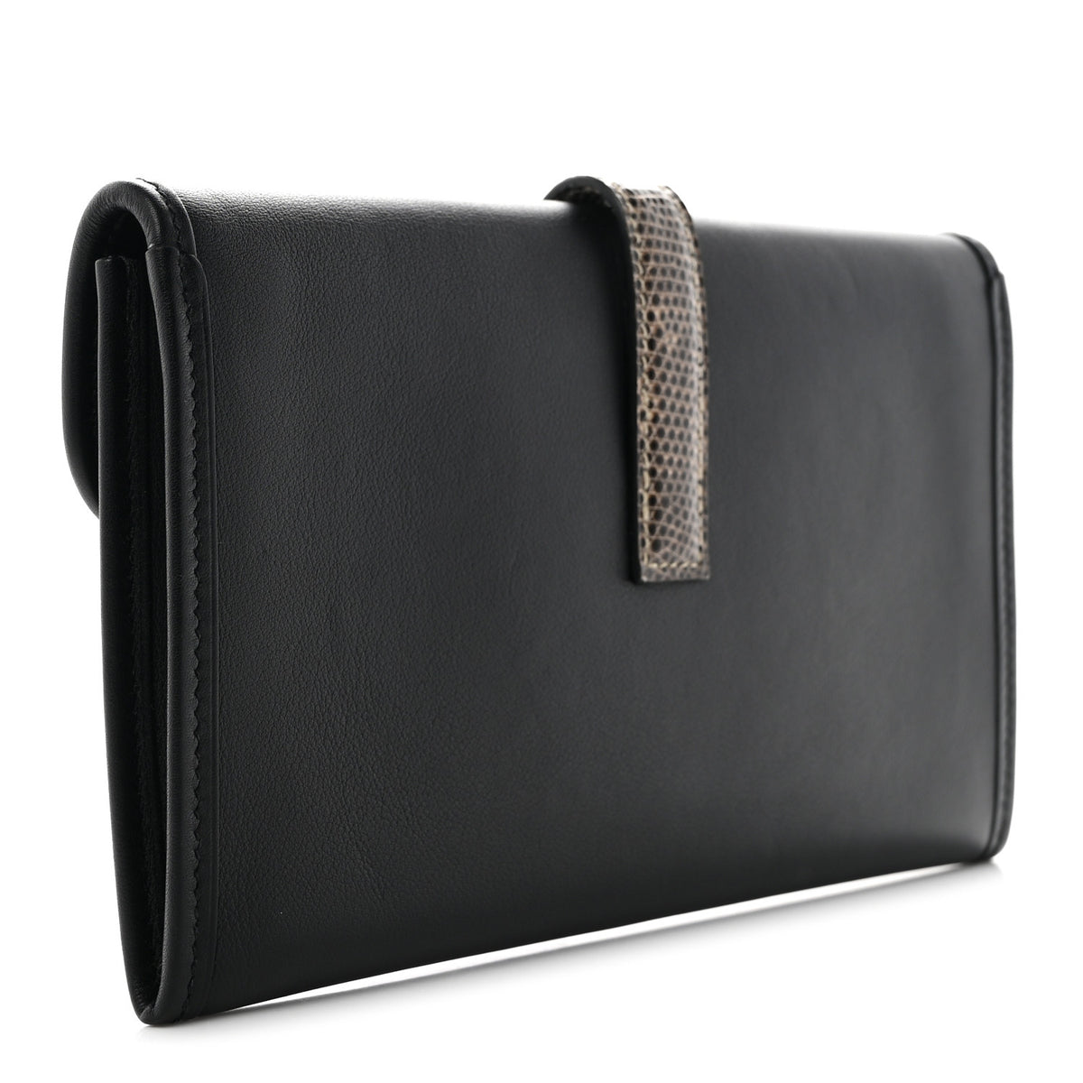 Hermes Swift Lizard Jige Touch Duo Clutch Black Ombre 4 of 7