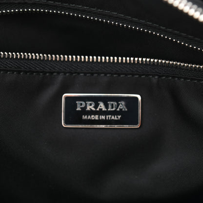 Prada Tessuto Nylon Ricamo Sequin Embroidered Tote Black 5 of 7