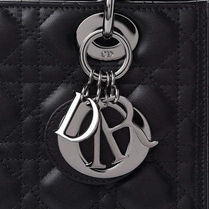 Christian Dior Lambskin Cannage Medium Lady Dior Black 8 of 10