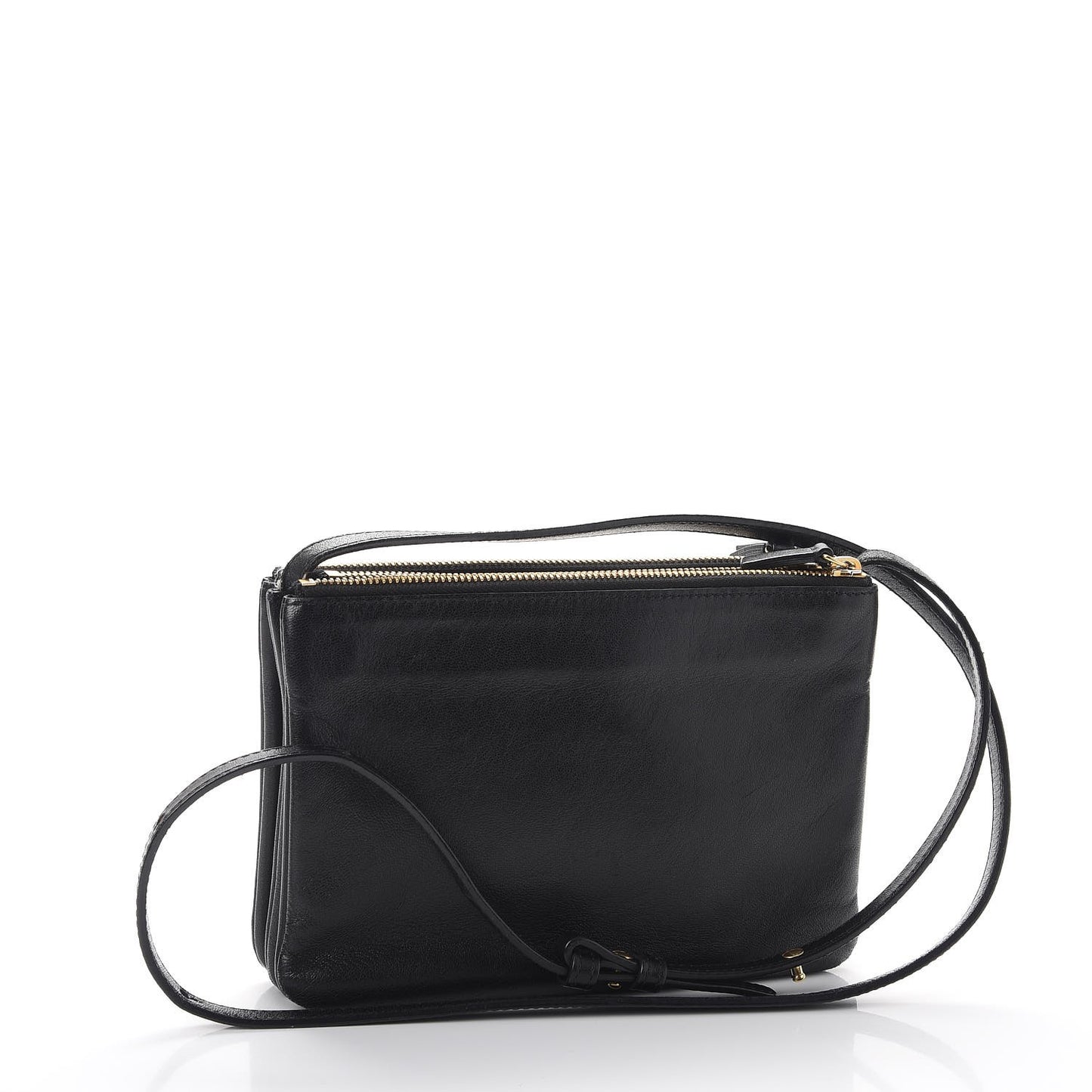 Lambskin Small Trio Crossbody Bag Black