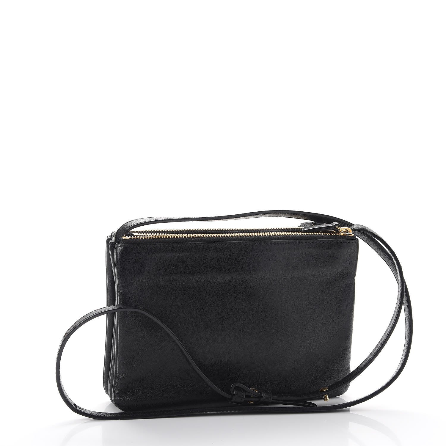 Celine Lambskin Small Trio Crossbody Bag Black 3 of 14