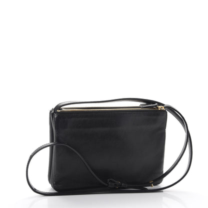 Celine Lambskin Small Trio Crossbody Bag Black 3 of 14