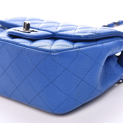 Chanel Caviar Quilted Mini Square Flap Blue 9 of 13