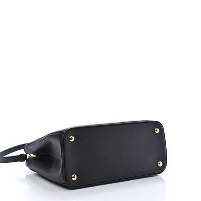 Prada Saffiano Small Galleria Double Zip Tote Black 4 of 11