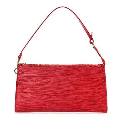 Louis Vuitton Epi Pochette Accessories 21 Castillan Red 1 of 10