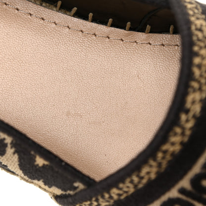 Christian Dior Cotton Embroidered Leopard Print Granville Espadrille 39 Natural 12 of 13