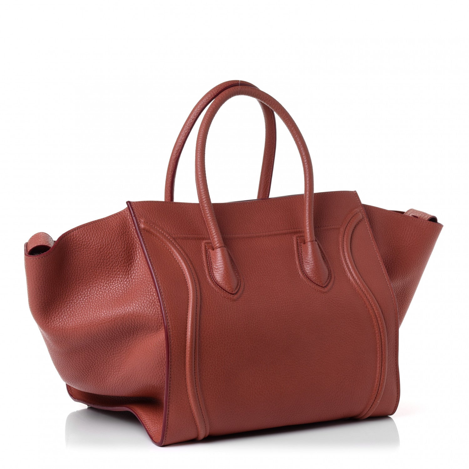 Celine Shiny Grained Calfskin Medium Phantom Luggage Terracotta 2 of 4