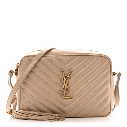 Saint Laurent Calfskin Matelasse Monogram Lou Camera Bag Nude Powder 1 of 16