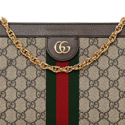 Gucci GG Supreme Monogram Web Small Ophidia Chain Shoulder Bag Brown 8 of 11