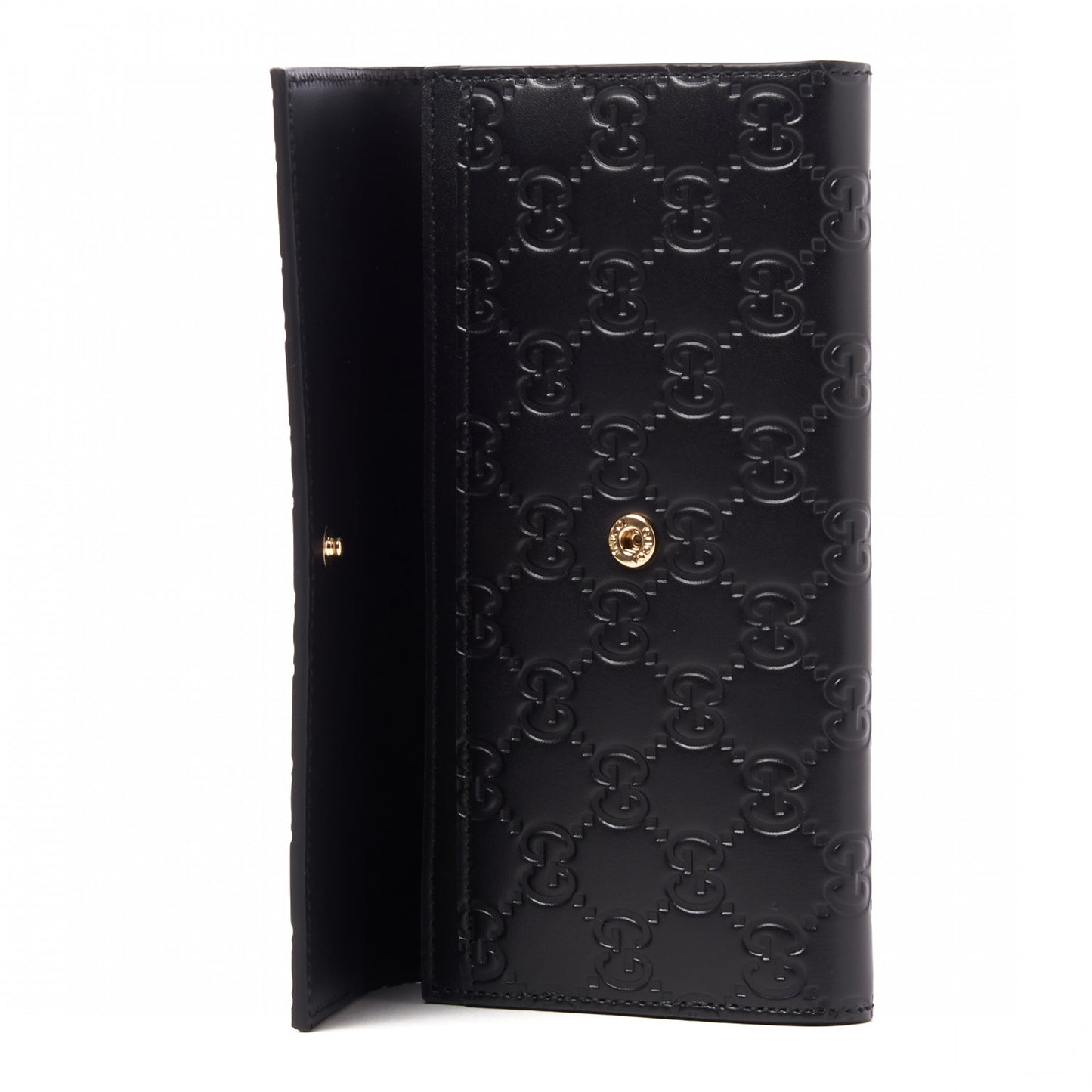 Guccissima Continental Flap Wallet Black
