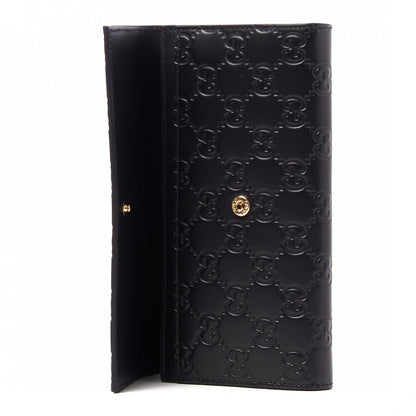 Gucci Guccissima Continental Flap Wallet Black 7 of 9
