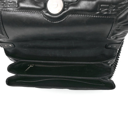 Balenciaga Nappa BB Monogram Embossed Medium Triplet Bag Black 5 of 12