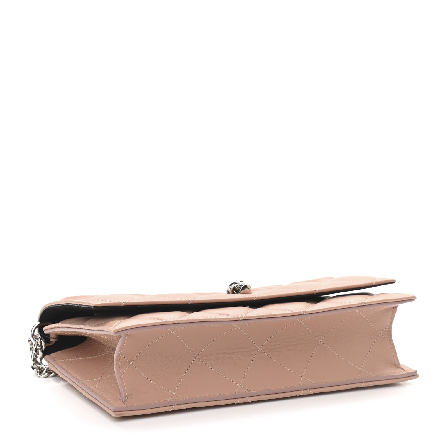 Alexander McQueen Calfskin Quilted Graffiti Skull Medium Chain Crossbody Bag Rose Gold 3 of 8