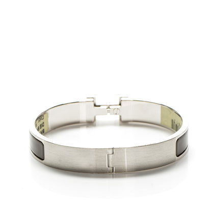 Hermes Enamel Narrow Clic Clac HH Bracelet GM Cachou 3 of 6