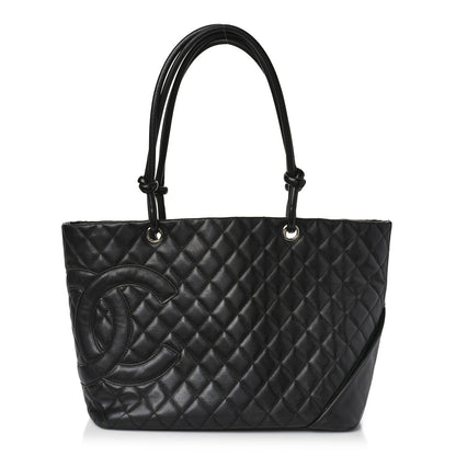 Chanel Calfskin Quilted Large Cambon Tote Black 1 of 15