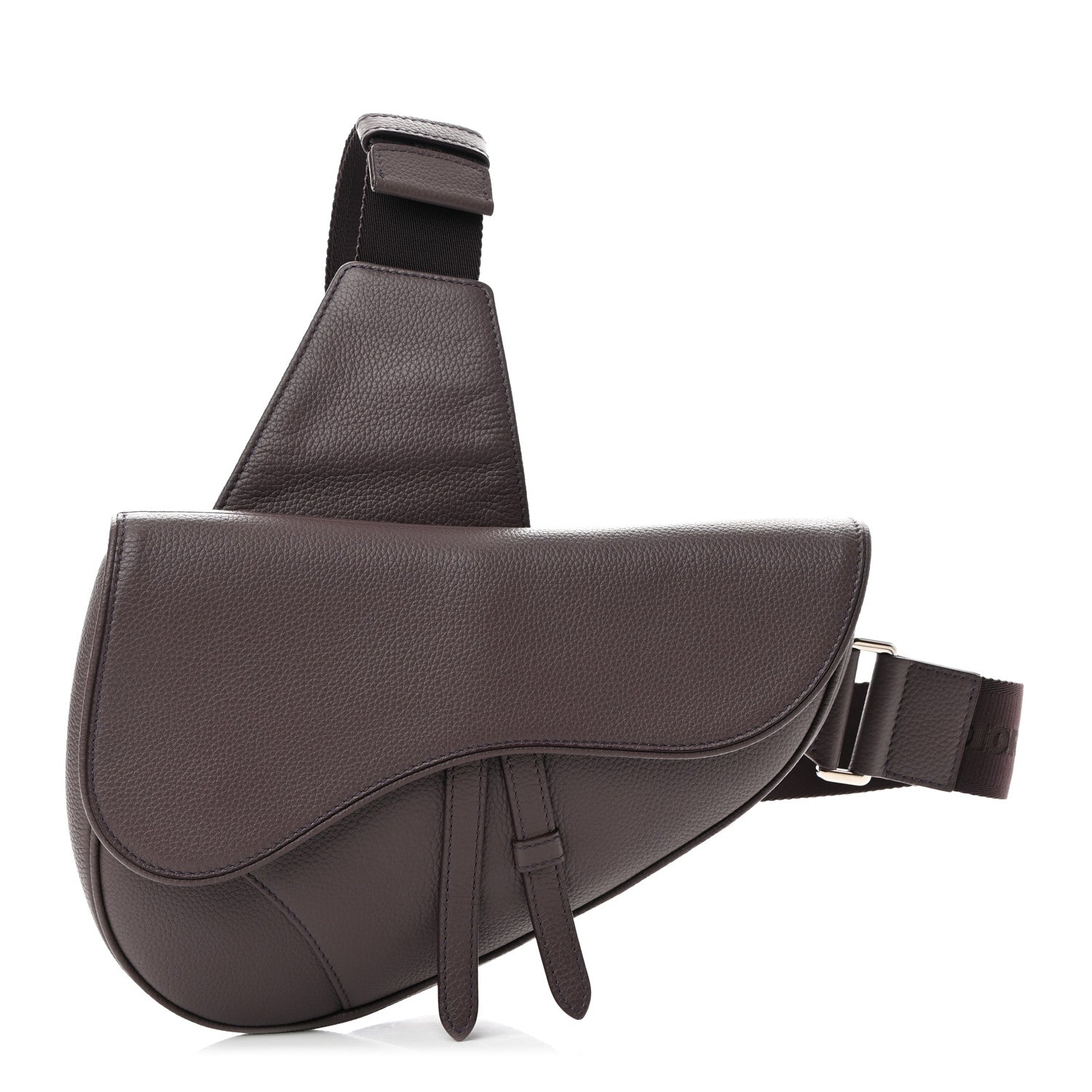 Christian Dior Grained Calfskin Kim Jones Saddle Bag Amaranth 1 of 12
