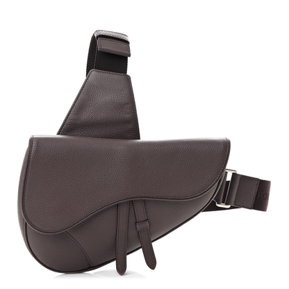 Christian Dior Grained Calfskin Kim Jones Saddle Bag Amaranth 1 of 12