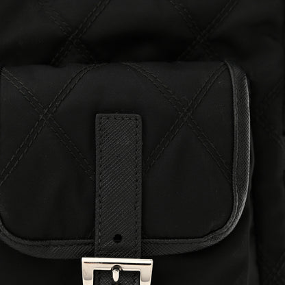 Prada Tessuto Nylon Saffiano Vela Quilted Backpack Black 13 of 16