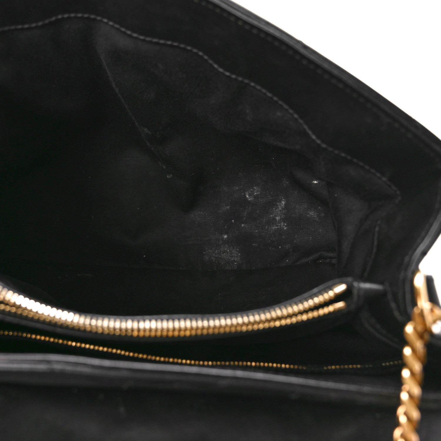 Saint Laurent SAINT LAURENT Calfskin Y Quilted Monogram Medium Loulou Chain Satchel Black 13 of 13