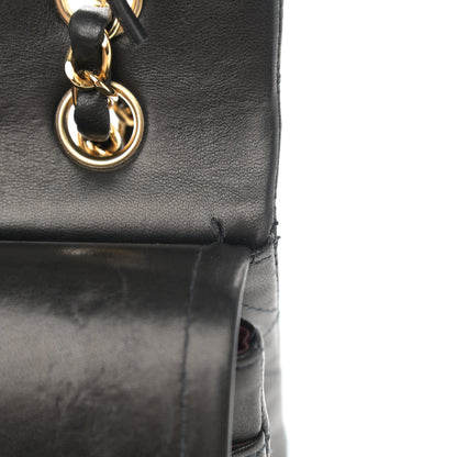 Chanel Lambskin Quilted Medium Double Flap Black 14 of 15