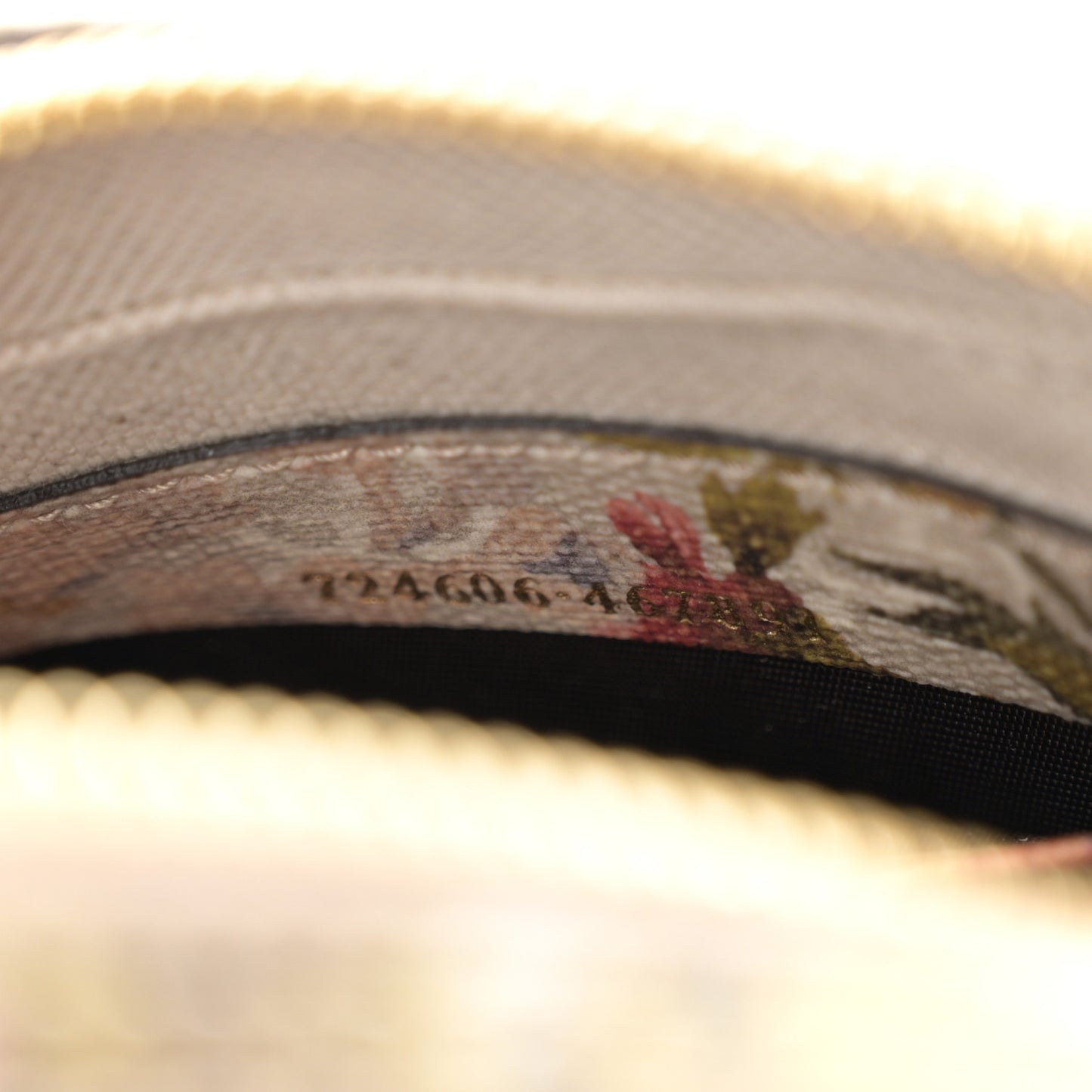 GG Supreme Monogram Water Flora Web Mini Ophidia Top Handle Bowler Bag Beige White Multicolor