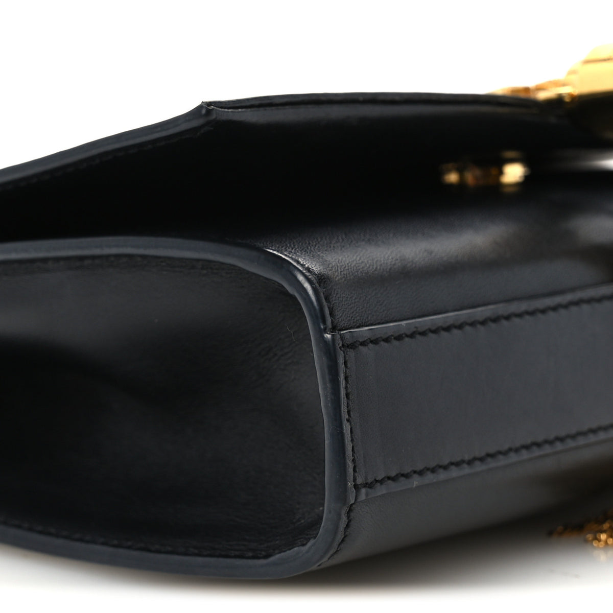 Calfskin Small Classic Monogram Kate Tassel Satchel Black