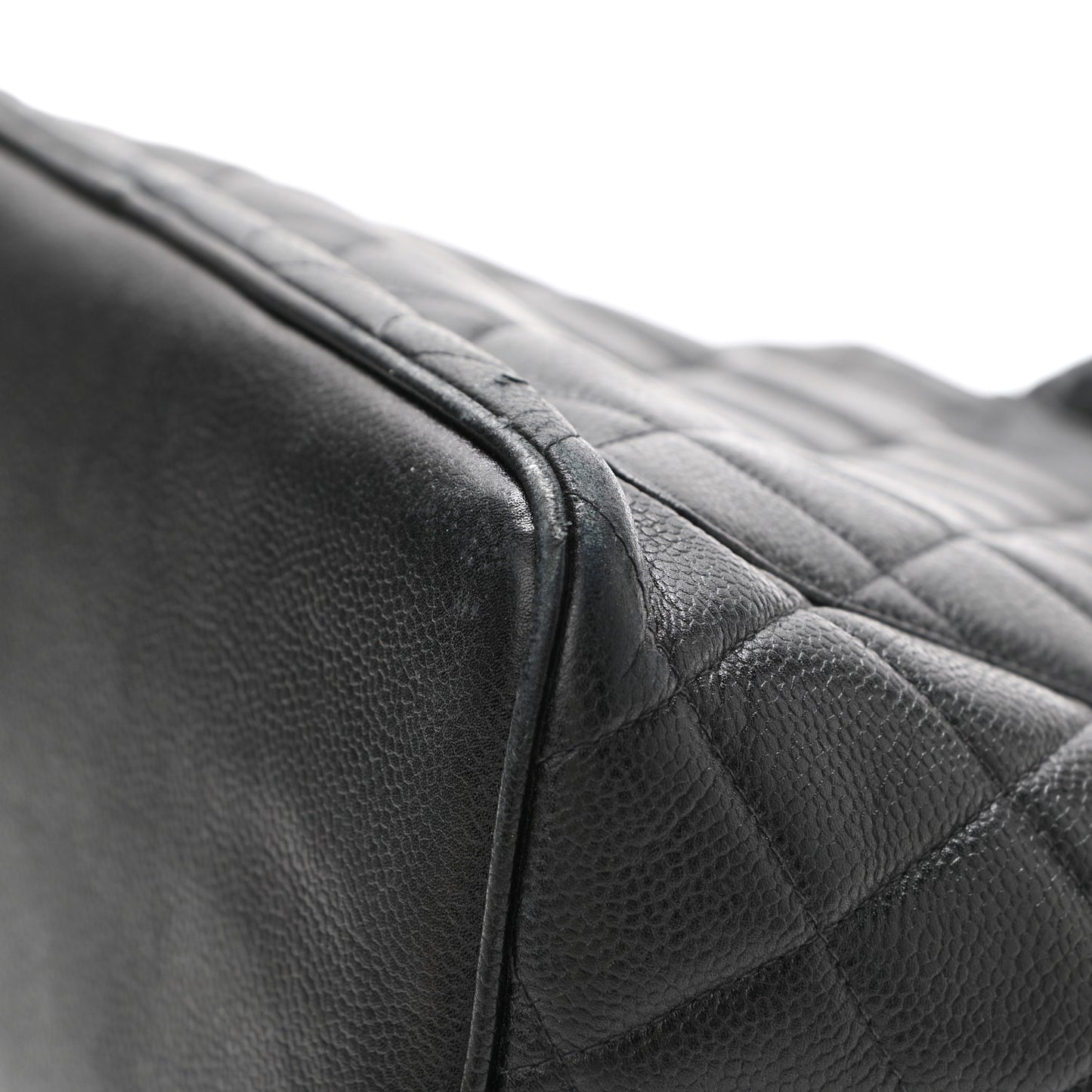 Caviar Quilted Medallion Tote Black