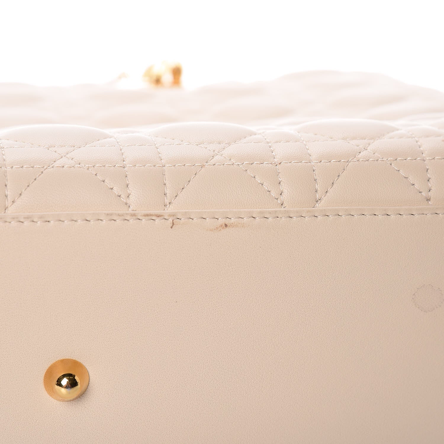 Christian Dior Lambskin Cannage Large Lady Dior Light Beige 19 of 20