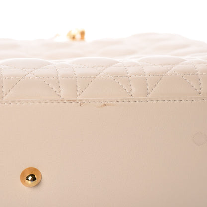 Christian Dior Lambskin Cannage Large Lady Dior Light Beige 19 of 20