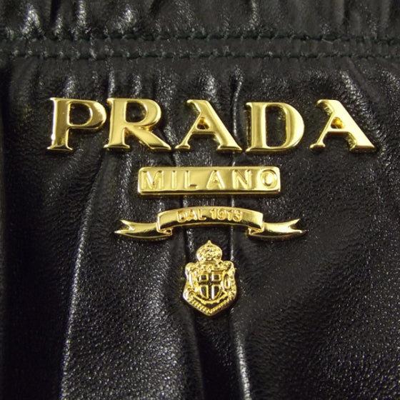 Prada Nappa Dressy Gaufre Tote Black 7 of 11
