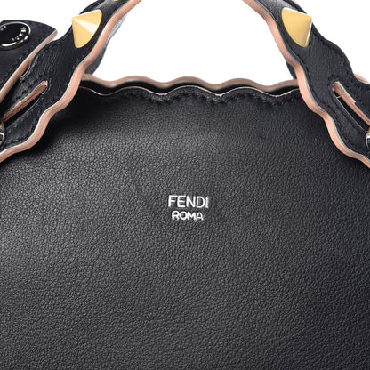 Fendi Vitello Dolce Scalloped Studded Medium By The Way Boston Bag Blu Notte 9 of 9