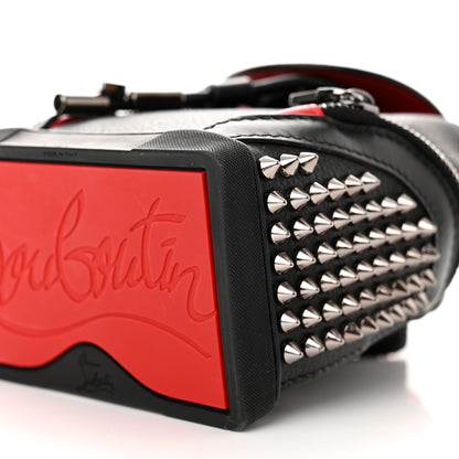 Christian Louboutin Calfskin Spiked Mini Explorafunk Keyring Bag Black 9 of 10