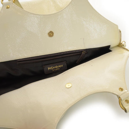 Saint Laurent Patent Tribute Tote Ivory 9 of 9