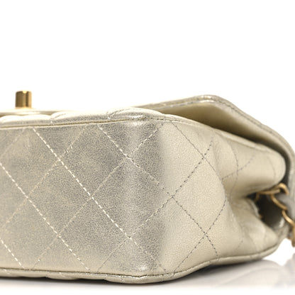 Chanel Metallic Lambskin Quilted Mini Rectangular Flap Gold 10 of 10