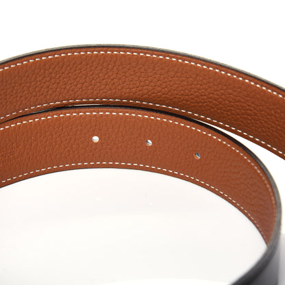 Hermes Box Togo 32mm H Belt 90 Black Gold 9 of 10