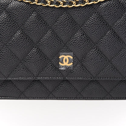 Chanel Caviar Quilted Wallet On Chain WOC Black 11 of 12