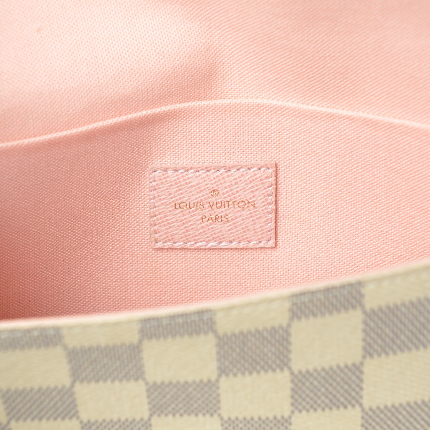 Louis Vuitton Damier Azur Pochette Felicie Chain Wallet Rose Ballerine 6 of 10
