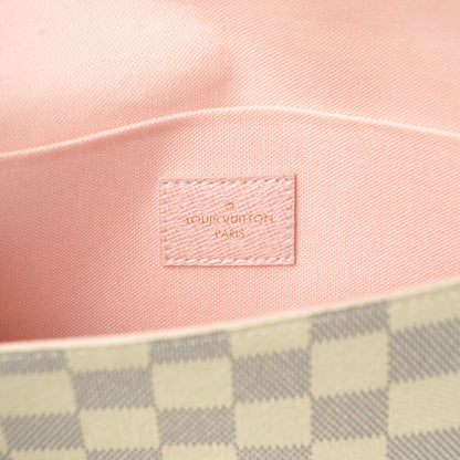 Louis Vuitton Damier Azur Pochette Felicie Chain Wallet Rose Ballerine 6 of 10