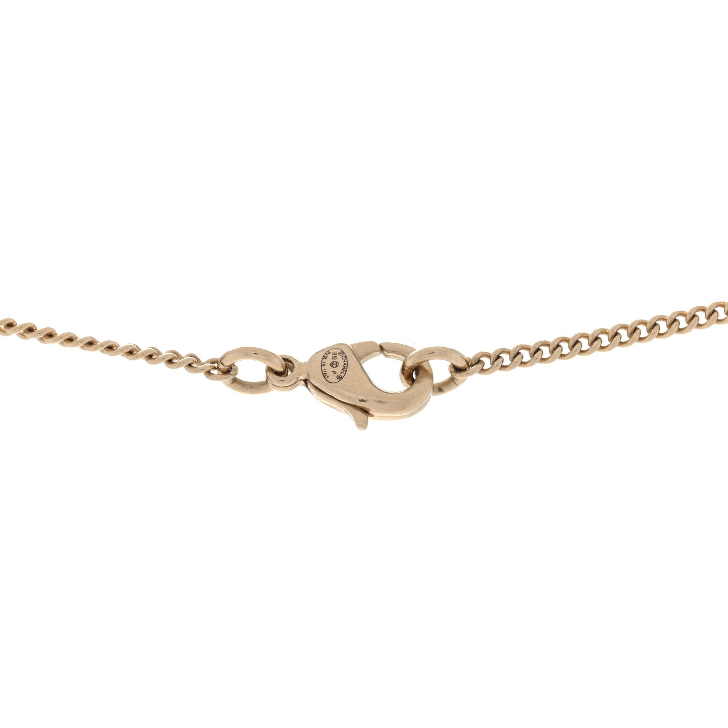 Baguette Crystal High Society CC Pendant Necklace Gold