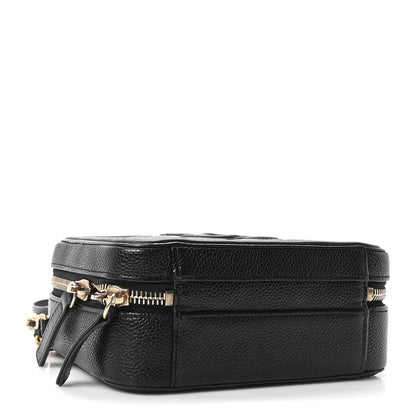 Chanel Caviar Quilted Small CC Filigree Vanity Case Black 4 of 10