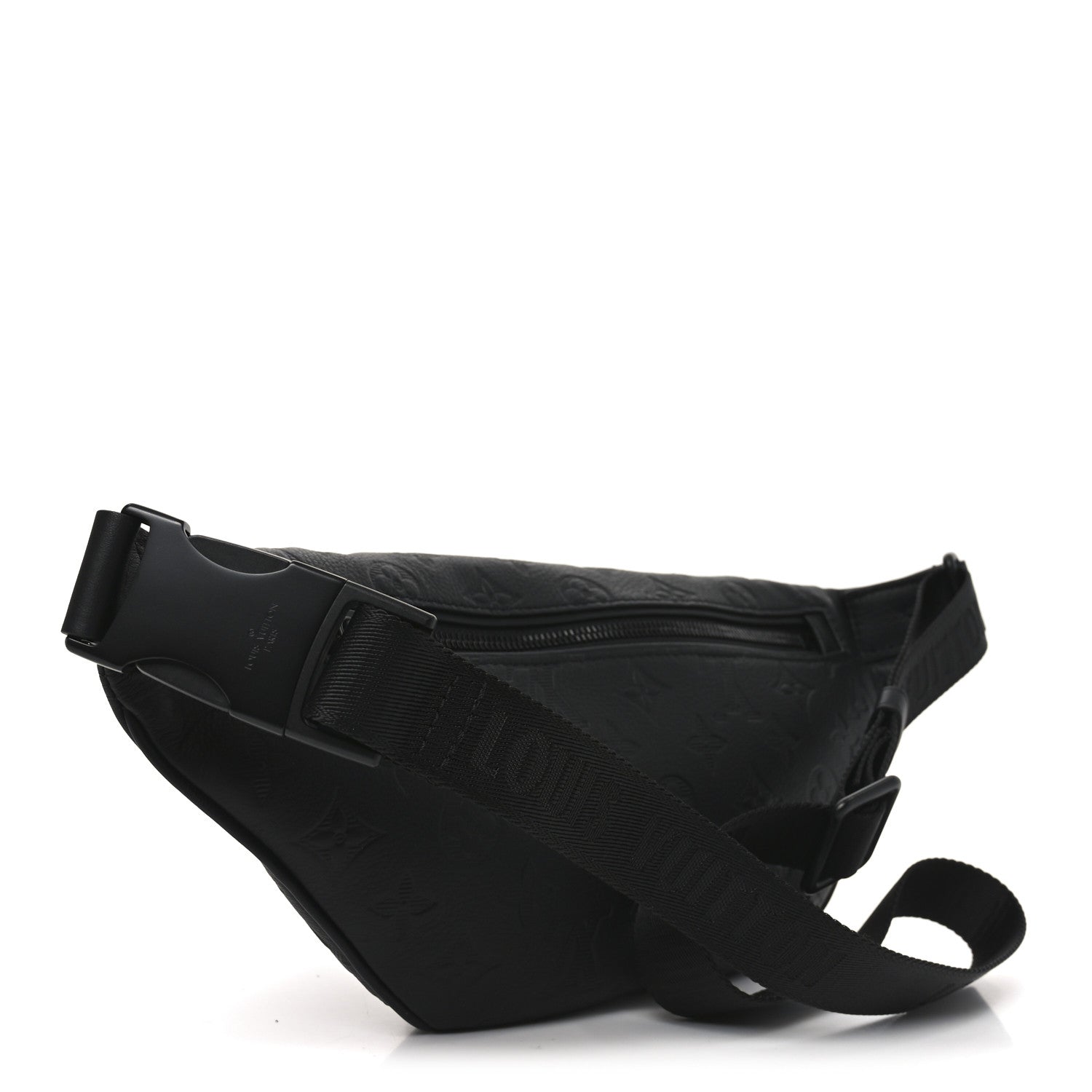 Louis Vuitton Calfskin Monogram Shadow Discovery Bumbag Black 3 of 9