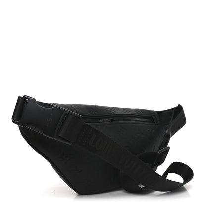 Louis Vuitton Calfskin Monogram Shadow Discovery Bumbag Black 3 of 9
