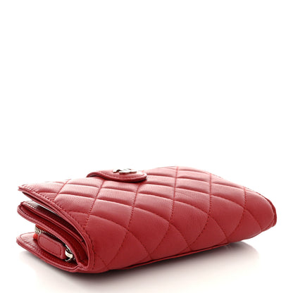 Chanel Lambskin Quilted CC French Wallet Red 4 of 12