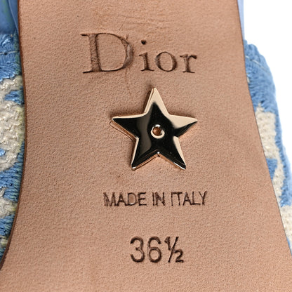 Christian Dior Micro PDP Cotton Houndstooth J'Adior Slingback 65mm Pumps 36.5 Cornflower 6 of 7