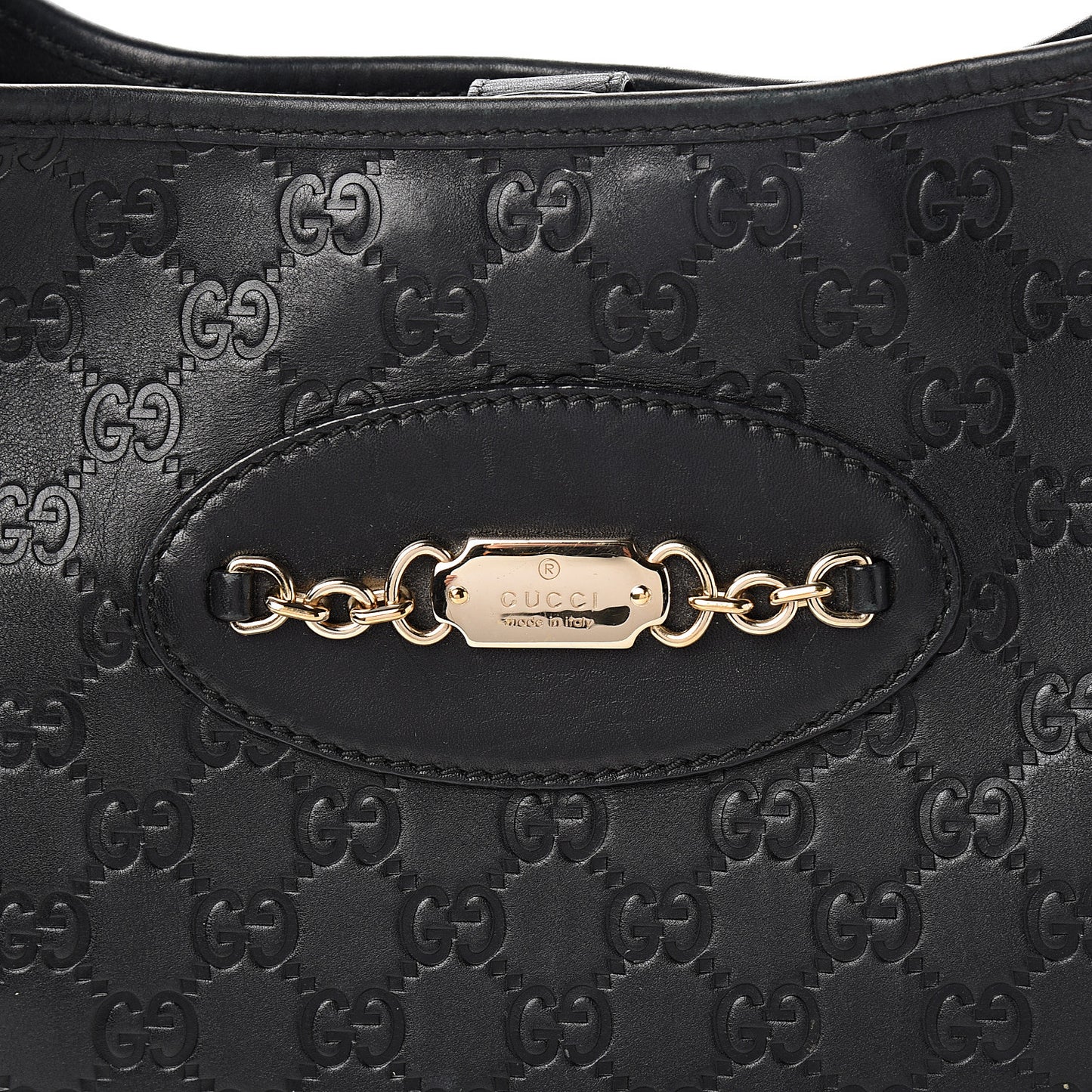 Guccissima Punch Hobo Black